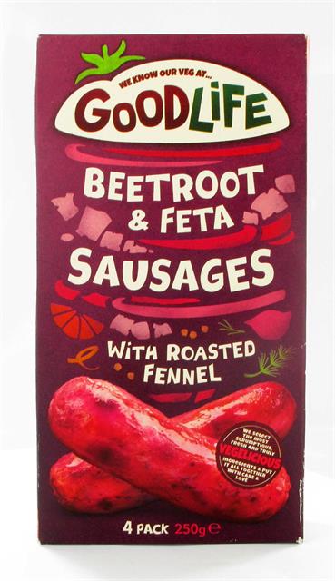 BEETROOT & FETA SAUSAGES WITH ROASTED FENNEL